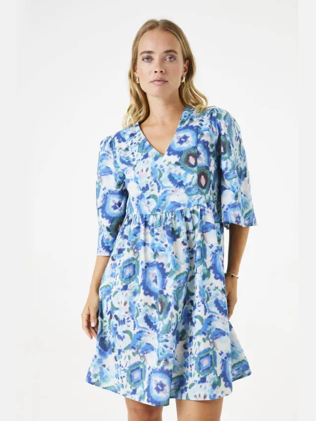 Garcia Jurk met print Blauw