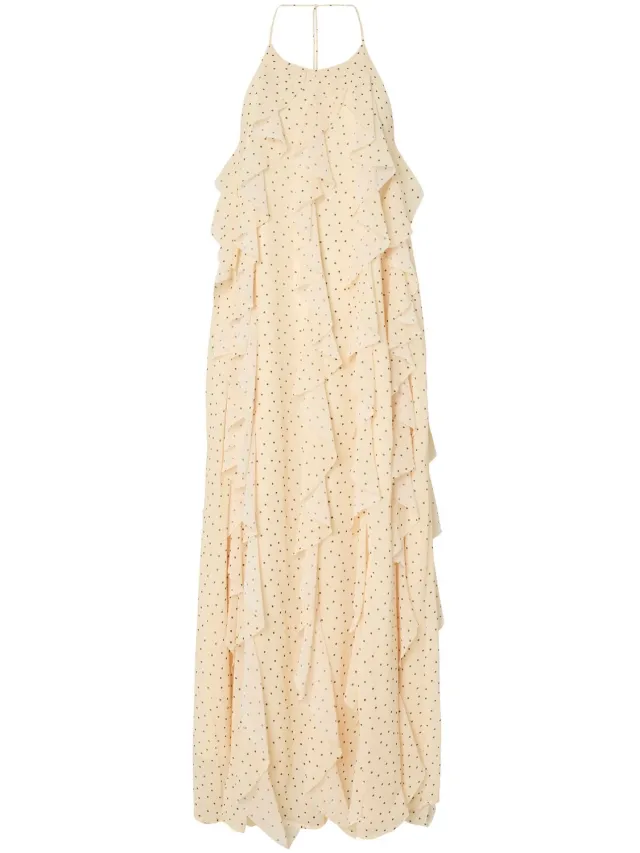 Yas Maxi jurk YASFINILLO HALTER Anise Flower1