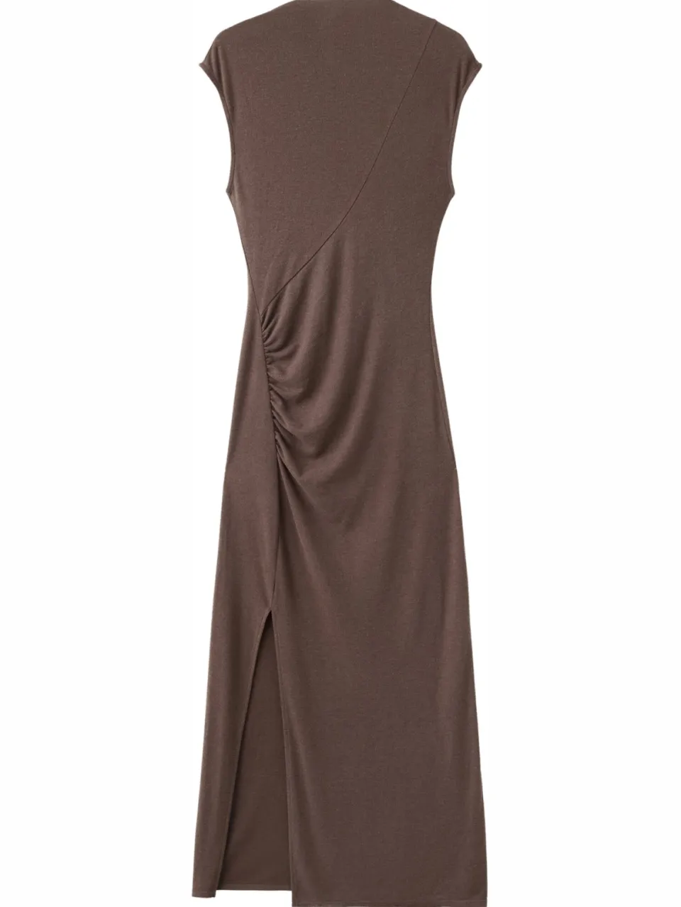 Mango midi jurk met split - bruin, foto 2