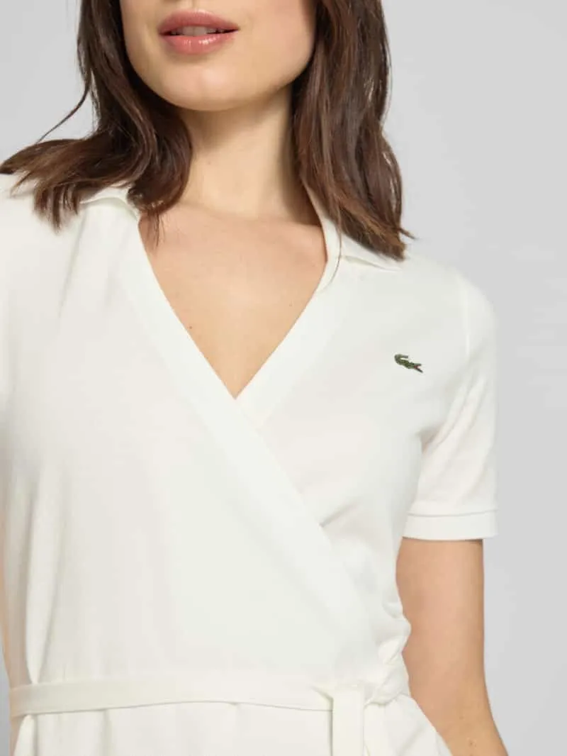 Lacoste wikkel-/overslagjurk ecru, foto 8