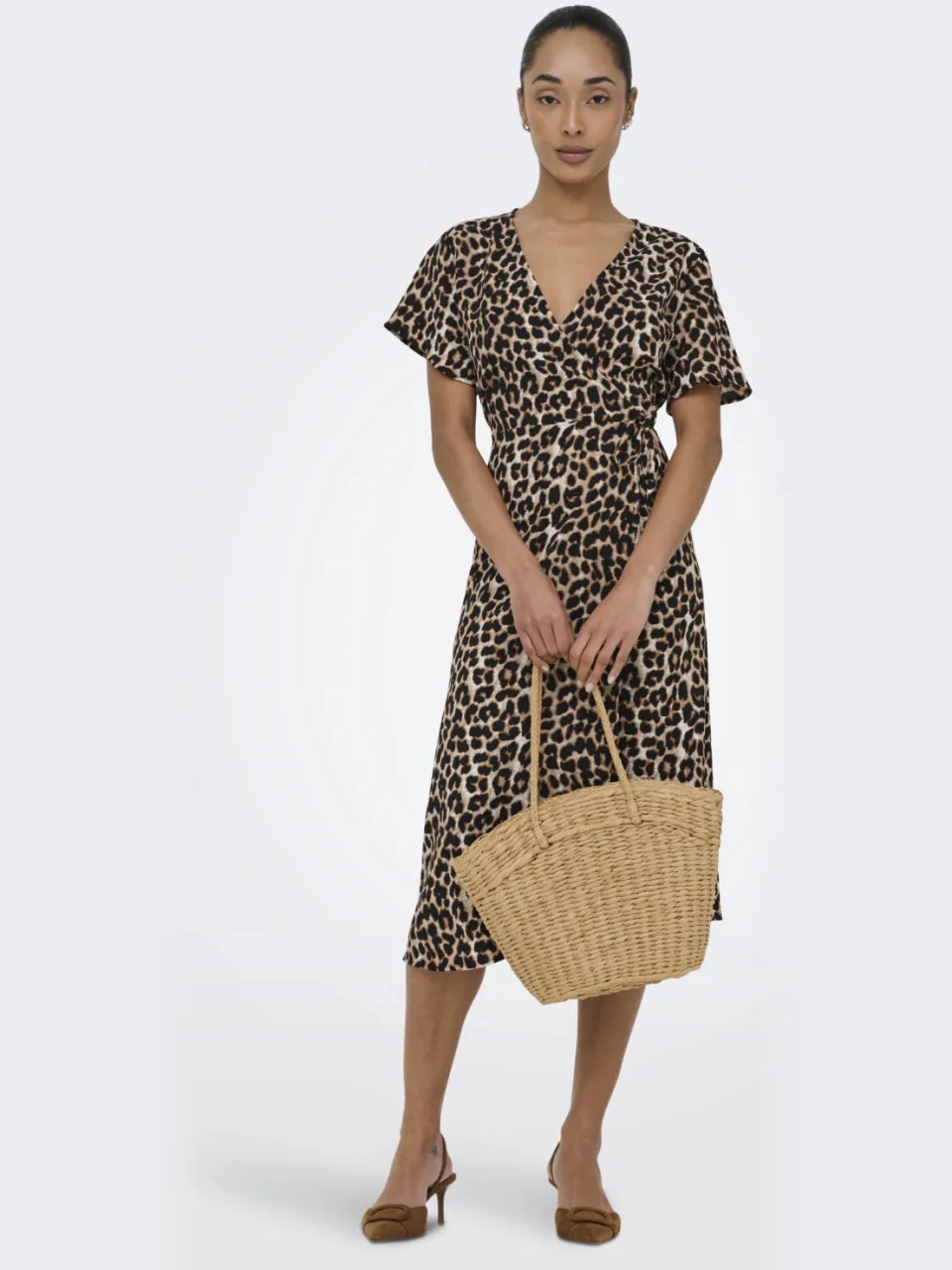 Only zomerjurk zwart / bruin
