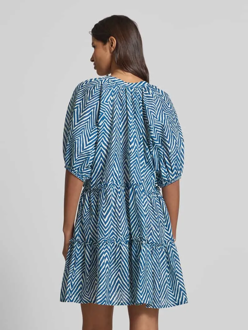 Barts Mini-jurk met ruches, model 'ADELIU' blauw, foto 3