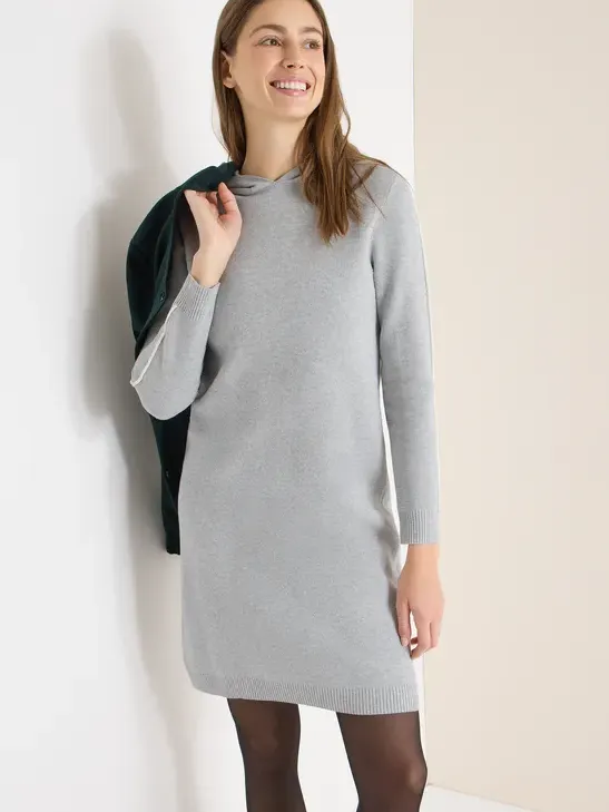 cecil Glitterjurk met capuchon Grijs