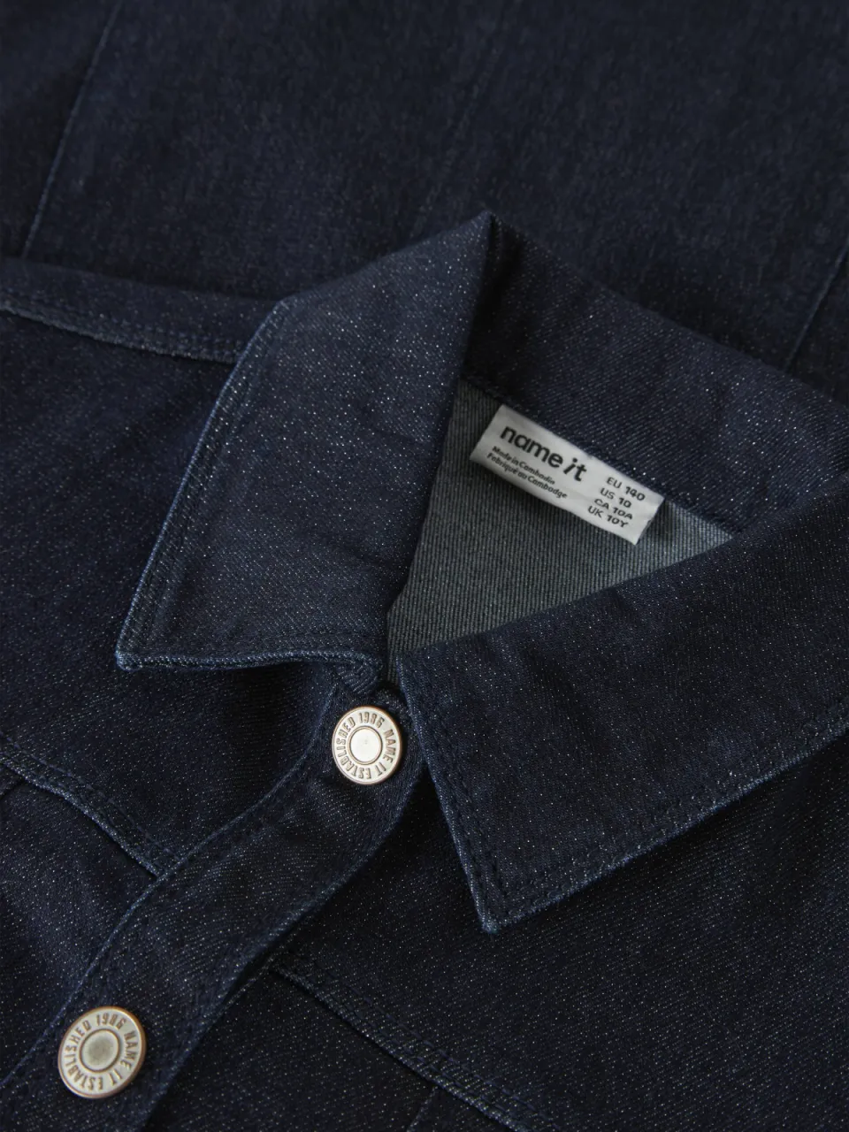 NAME IT midi spijkerjurk donkerblauw dark blue denim, foto 6