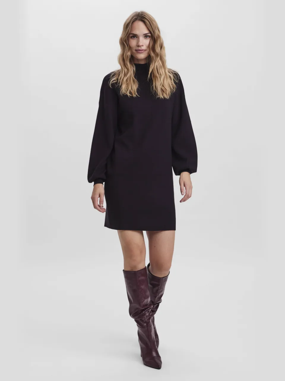 Vero Moda Vmnancy gebreide jurk zwart, foto 7