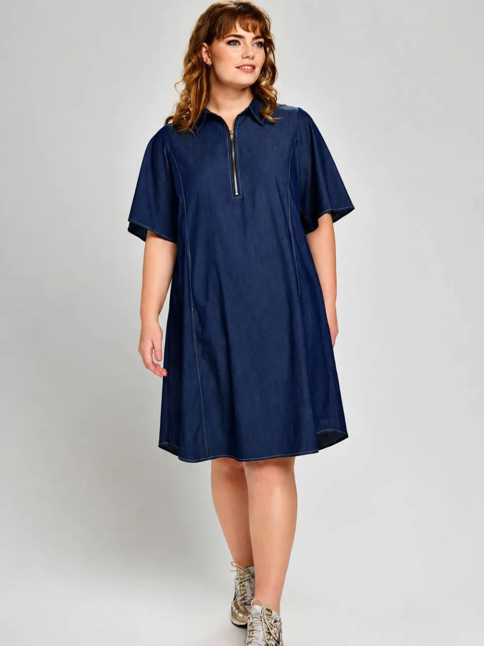 STUDIO blousejurk Plus Size - donkerblauw, foto 4