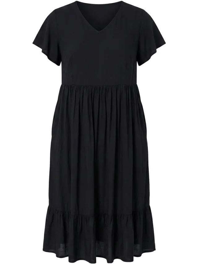 Angel of Style Dames - Jurk A-lijn - Zwart