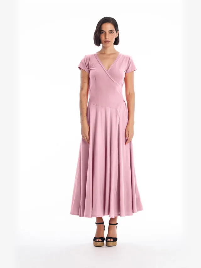 RAVENS VIEW IBIZA dames vegan Maxi Jurk Veronika St Roze