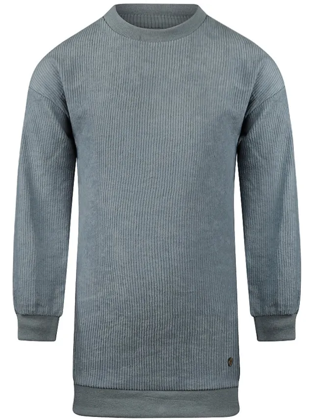 Koko Noko meisjes jurk lange mouw blauw