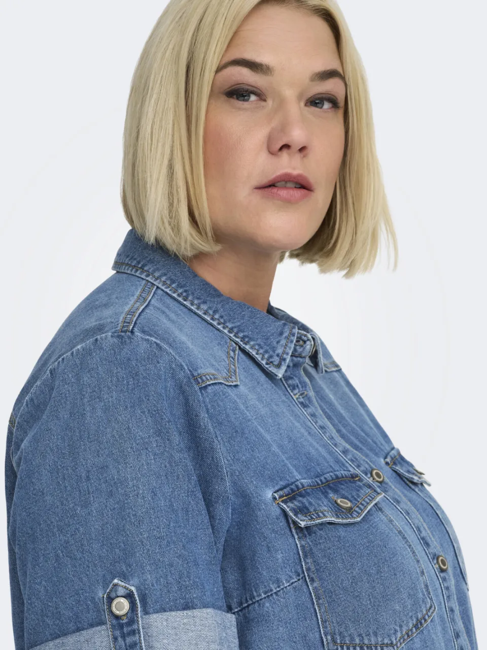 Only Carmakoma Carlisa denimjurk medium blue, foto 5