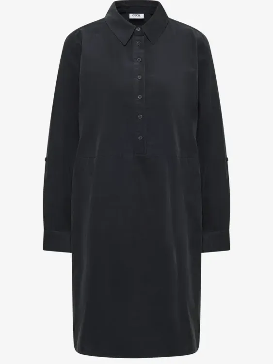 cecil Corduroy jurk in effen kleur grijs, foto 3