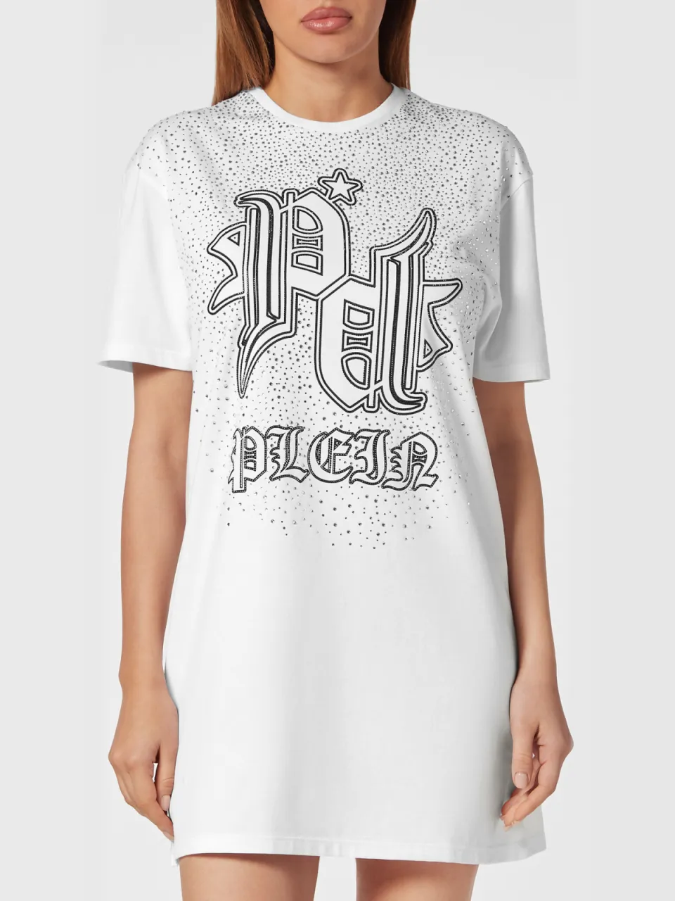 Philipp Plein T-Shirt Jurk Kort Wit