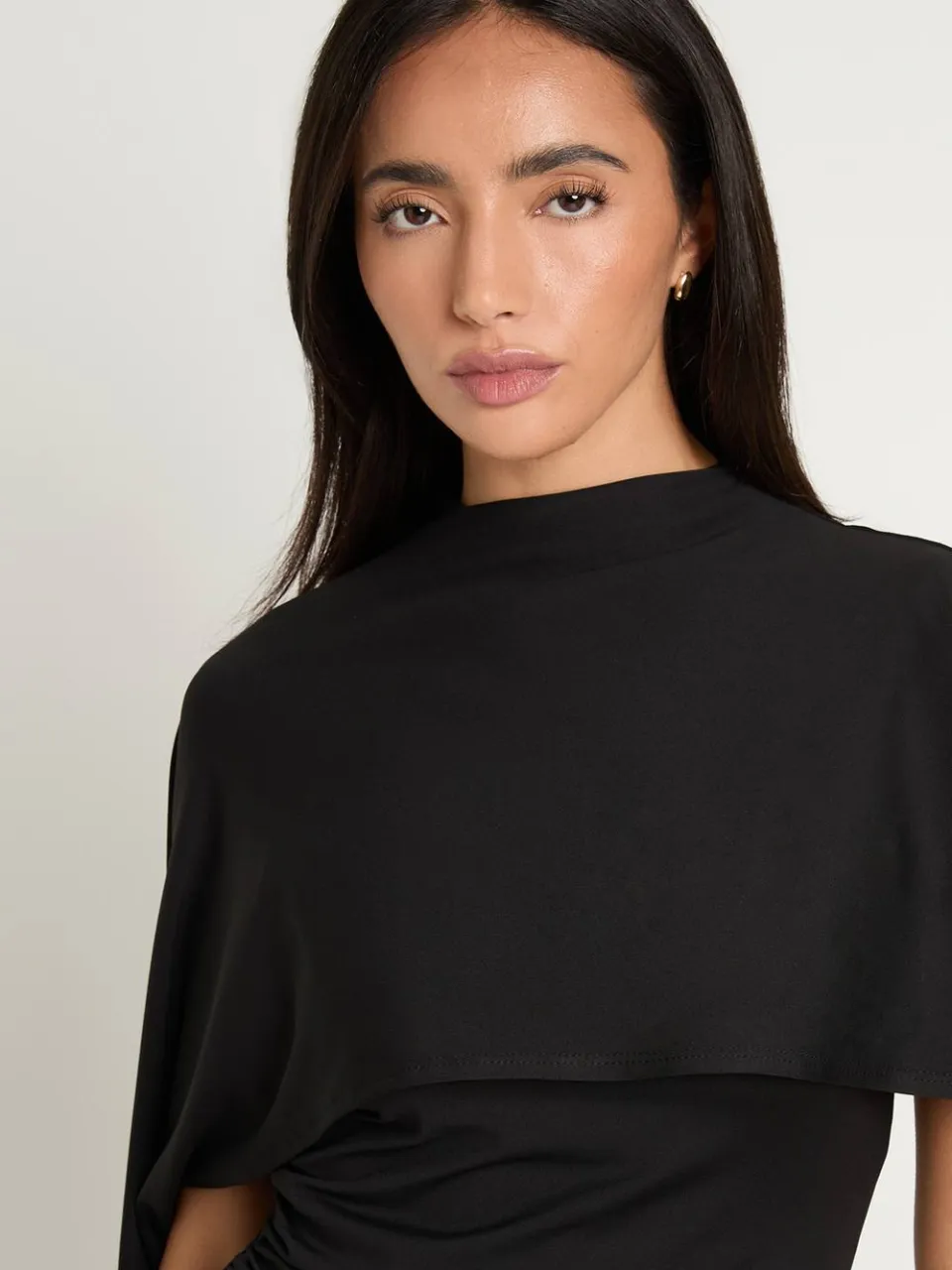boohoo Dames Bolero Drape Mini Jurk zwart, foto 3