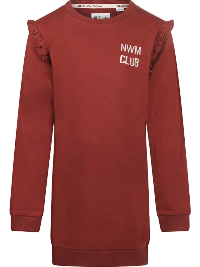 No Way Monday S-GIRLS Meisjes Jurk Burgundy