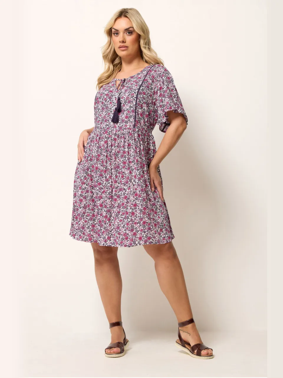 Yours Roze Jurk Met Bloemenprint, foto 2