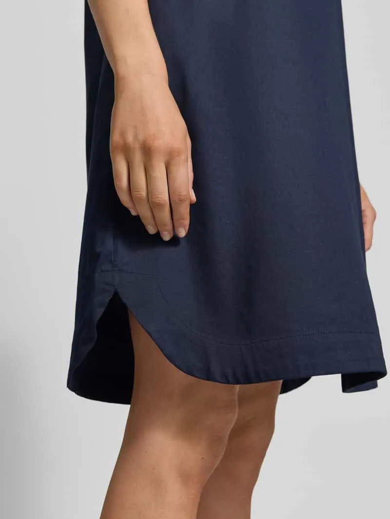 Christian Berg Woman Knie-lange overhemdjurk met steekzakken donkerblauw, foto 4