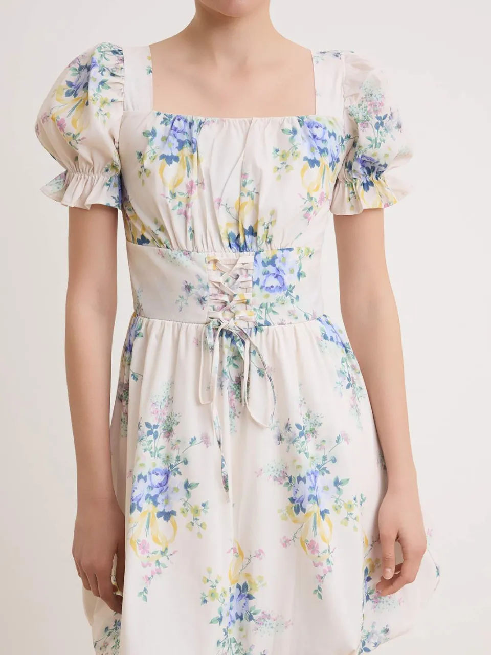 Trendyol TRENDYOLMİLLA Dames Meerkleurig Bloemen Kort / Mini Kort Skater Jurken veelkleurig, foto 2