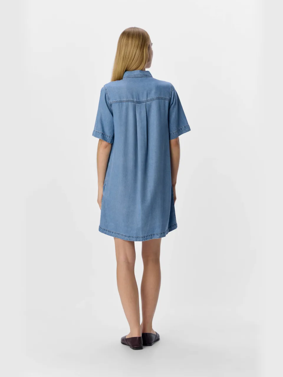 Object blousejurk light blue denim, foto 3
