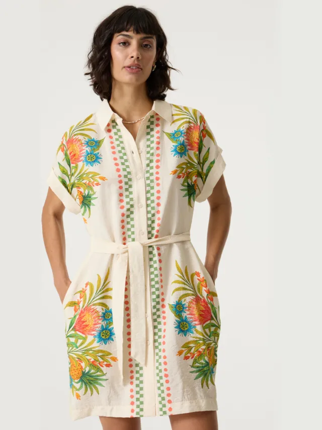 Garcia Jurk met print Wit