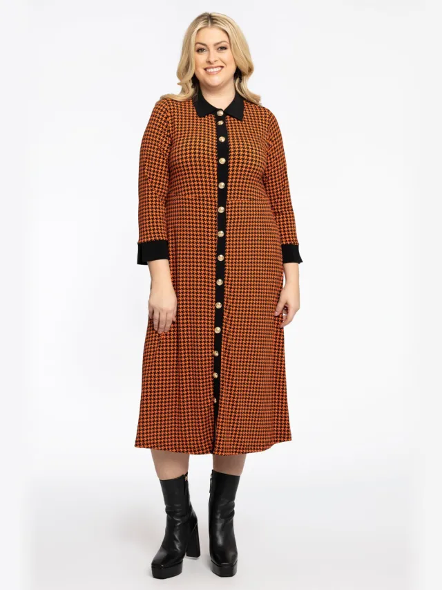 Yoek Blouse jurk KARINA | Oranje