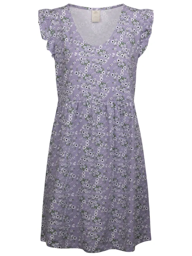 Trespass Dames/Dames Gertha Daisy Jersey Jurk (Grijs/lichtroze)