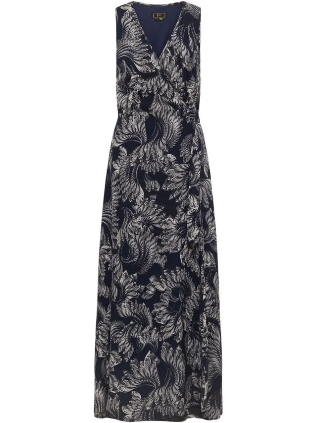 Faina Maxi-jurk met all-over print marine
