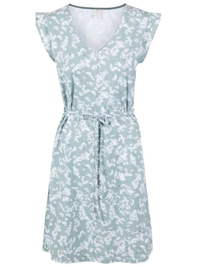 Trespass Dames/Dames Holly Ditsy Print Jurk met korte mouwen (Dusty Teal) Petrol