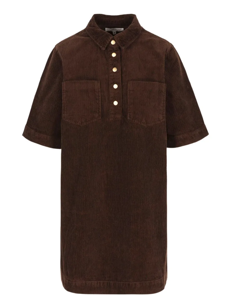 LOLALIZA corduroy korte jurk - bruin, foto 2