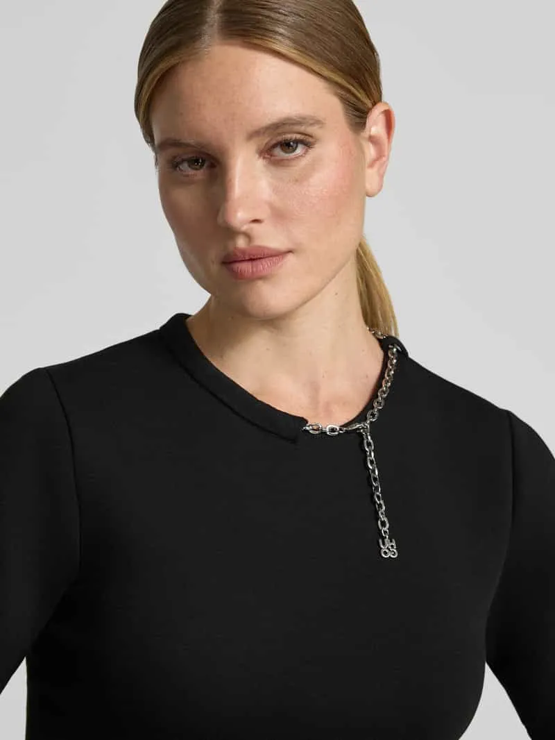 Hugo Slim fit vrijetijdsjurk van katoenmix model 'Neriet' zwart, foto 4