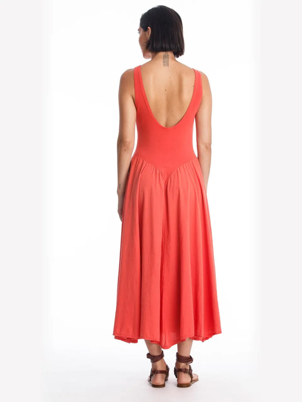 RAVENS VIEW IBIZA dames vegan Jurk Look Radiant Red, foto 2