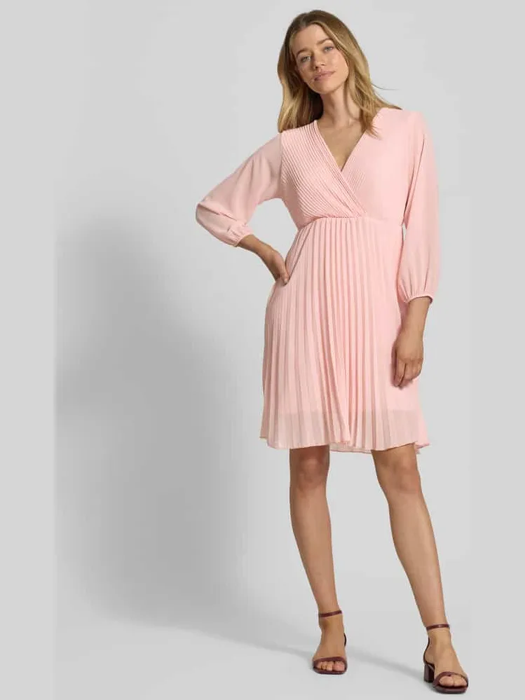 ZABAIONE Knie-lange jurk met plissévouwen model 'Im44sa' Roze