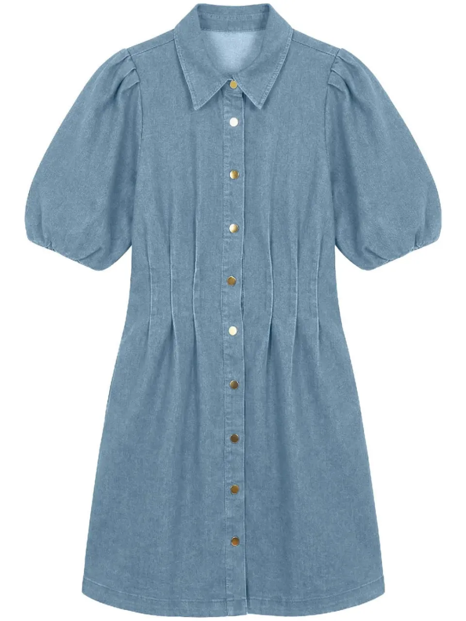 Vero Moda denim A-lijn jurk medium blue, foto 2