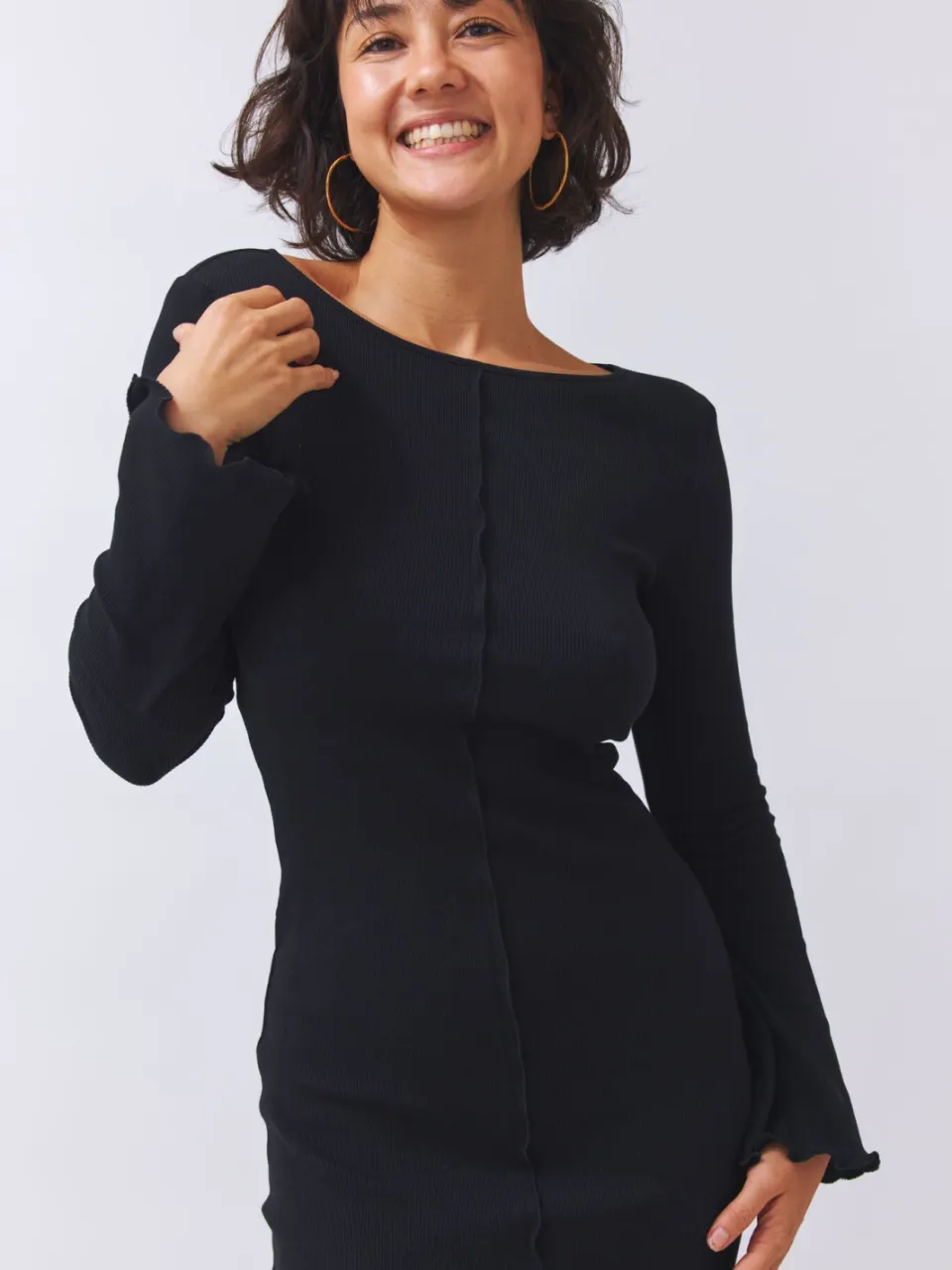 Baìge the Label dames vegan Jurk Bastienne Zwart, foto 2