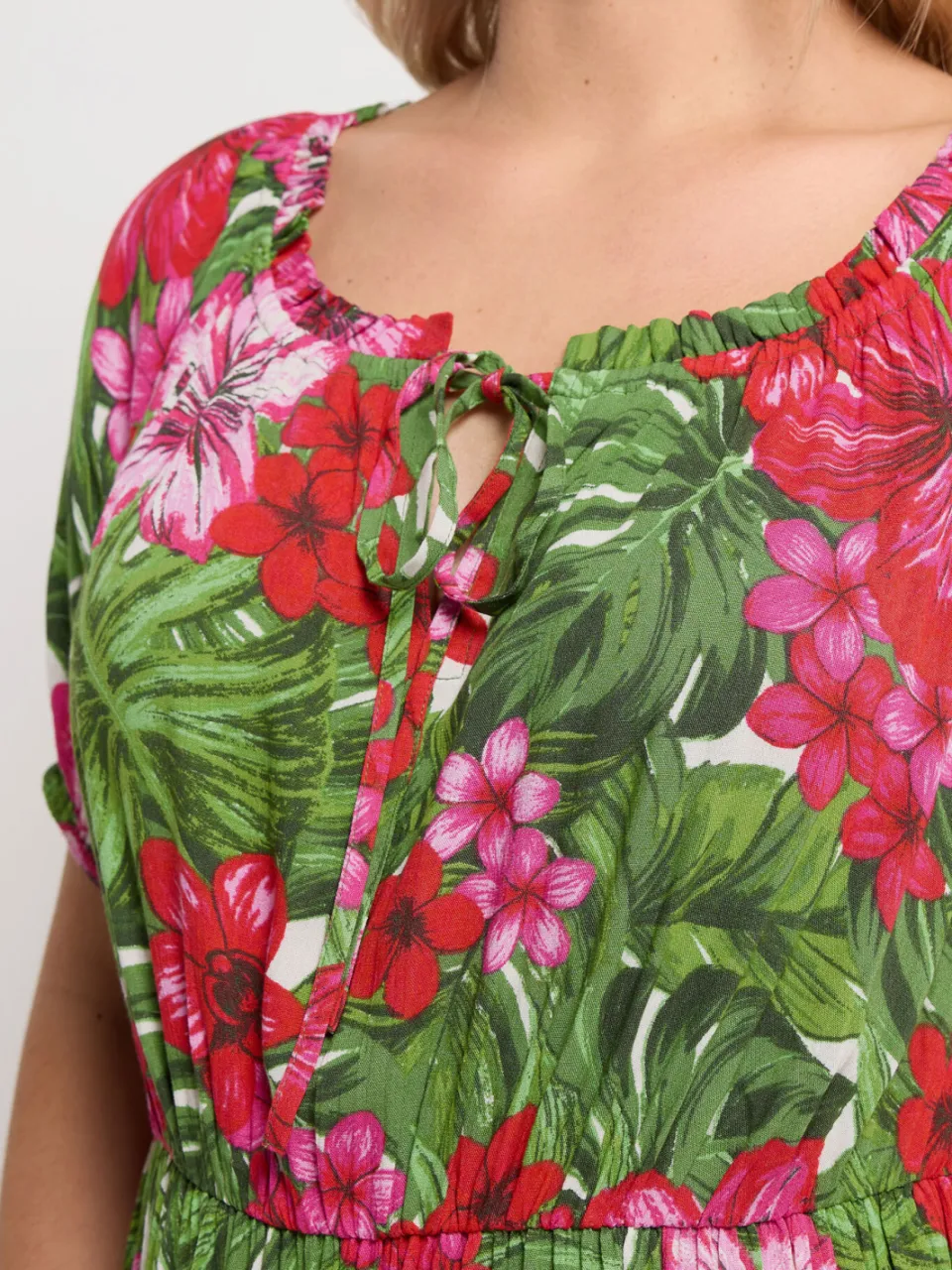 Yours Groene Maxijurk Met Bloemenprint, foto 5