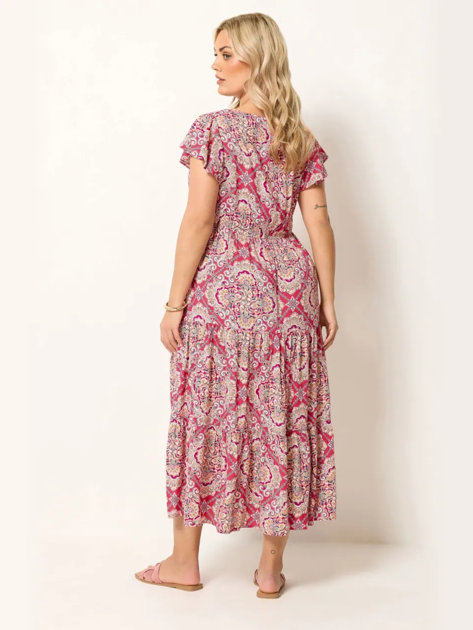 Yours Roze Smockjurk Met Paisleyprint-52, foto 3