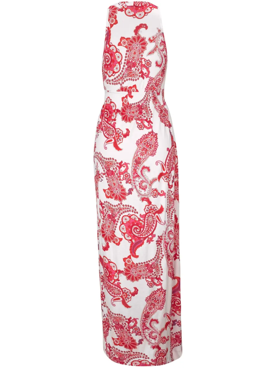 Maxi-jurk rood/wit geprint, foto 3