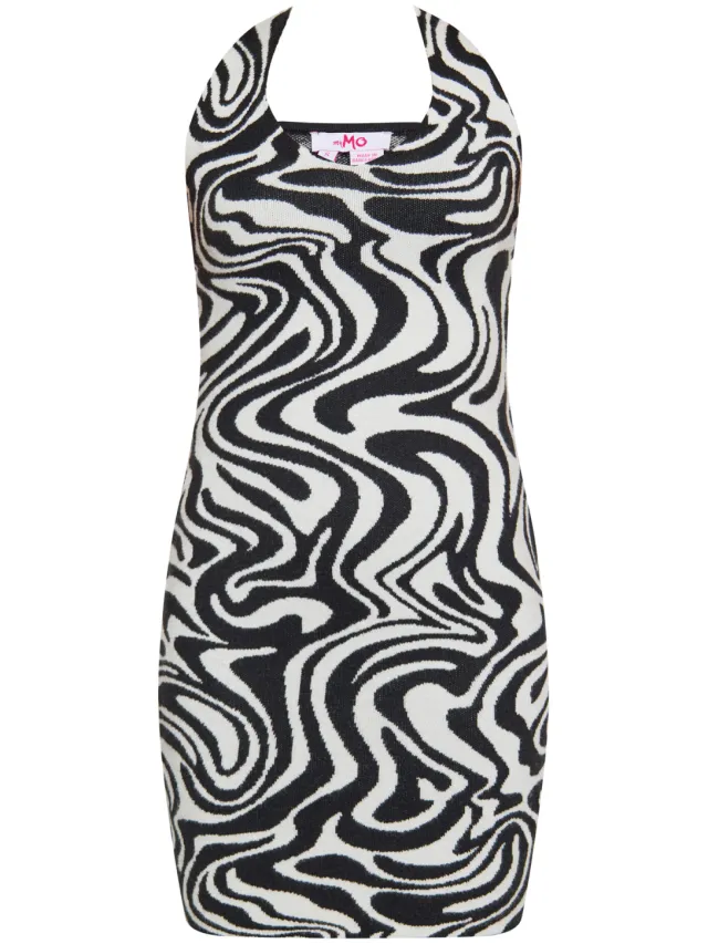 Mymo Jurk Dames wol wit zwart, foto 2