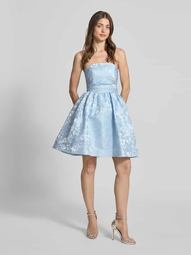 Hey Kyla Cocktailjurk in off-shoulder-look lichtblauw, foto 5
