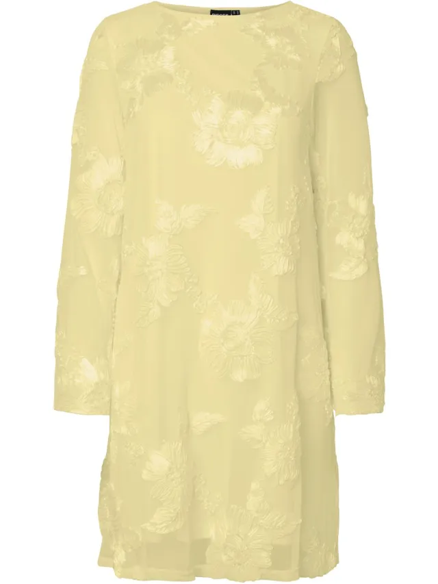 Pieces PCEVA LS LOOSE DRESS JRS BC - Meisjes - Mini jurken french vanilla