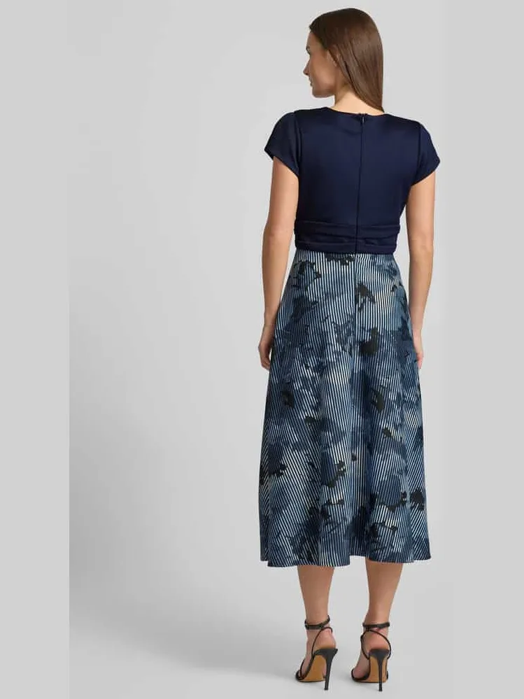 Swing Maxi-jurk met bloemenprint donkerblauw, foto 3