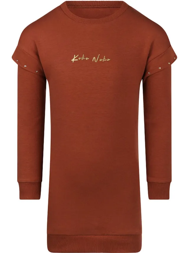 Koko Noko Q-girls 3 Meisjes Jurk Cognac