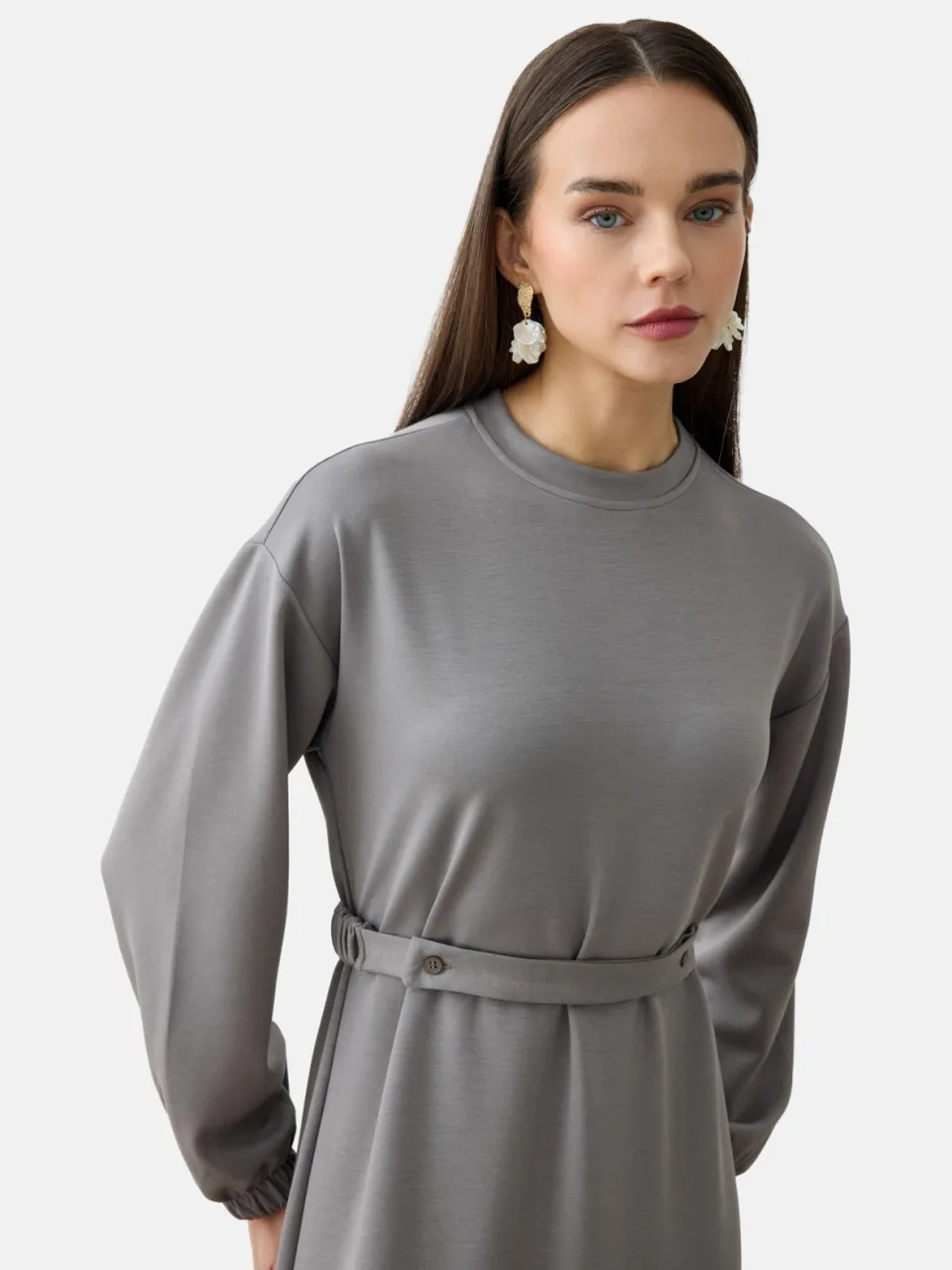 Modest Dress Refka grijs, foto 2