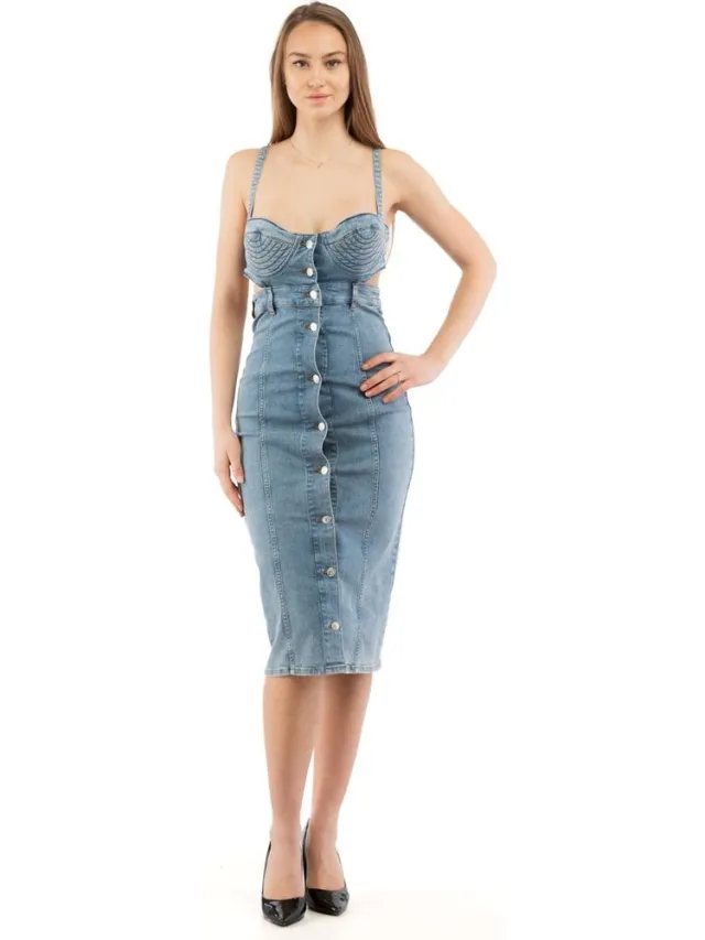 Moschino Meerkleurige Katoenen Casual Jurk Veelkleurig