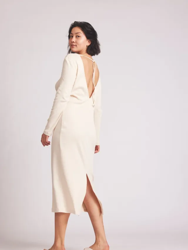 Baìge the Label dames vegan Jurk Bina Ecru, foto 2