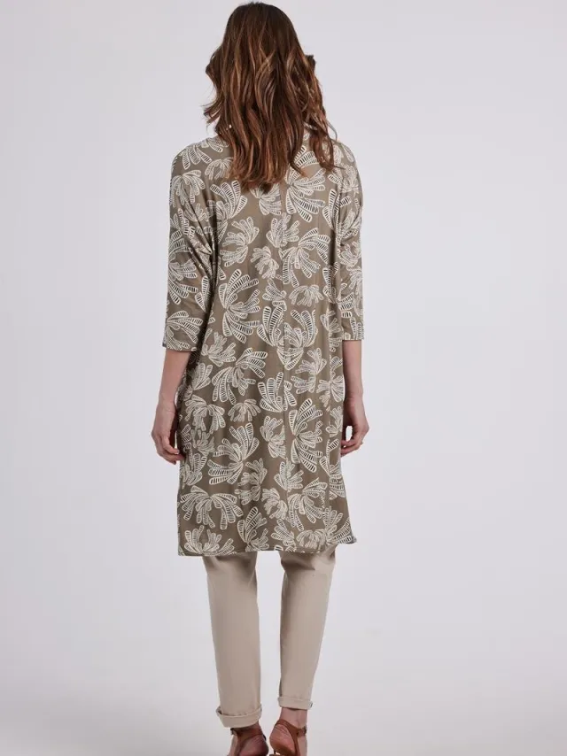 Didi Dames Loose dress Easy Taupe Cocktail print