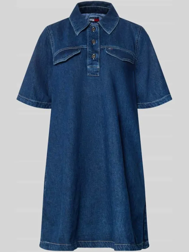 Tommy Jeans A-lijn spijkerjurk van puur katoen jeansblauw, foto 2