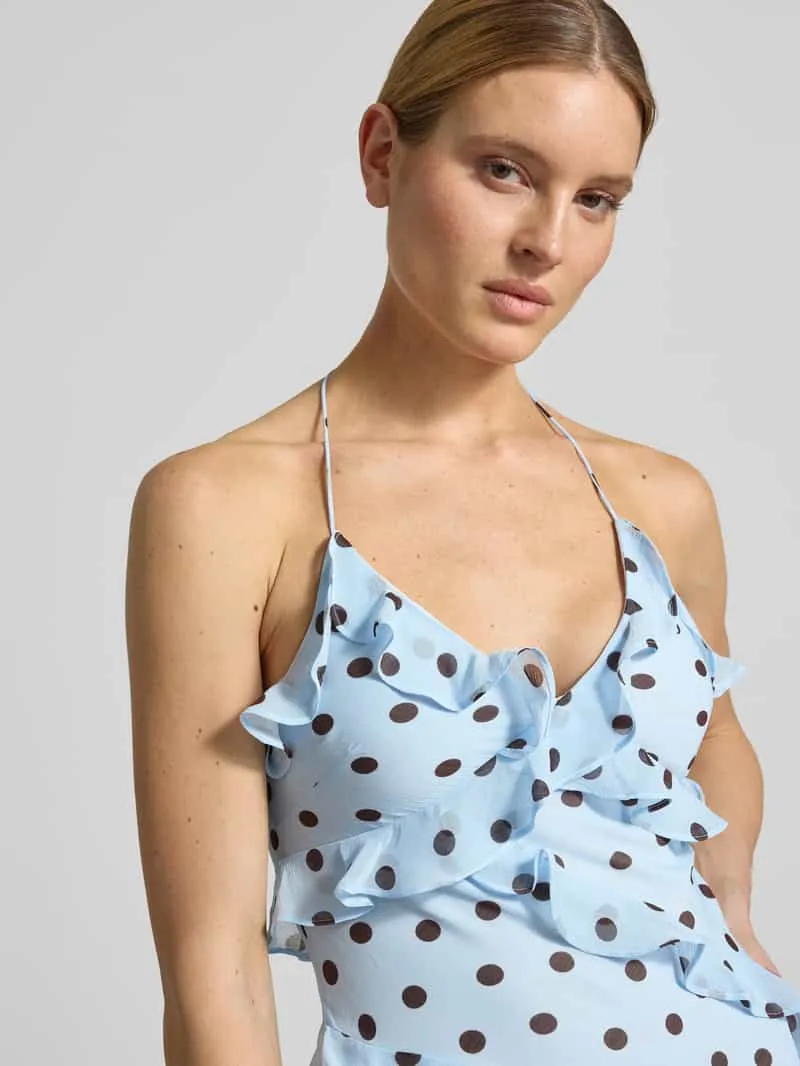 Forever New maxi-jurk met volants model 'Kimberley' blauw, foto 4
