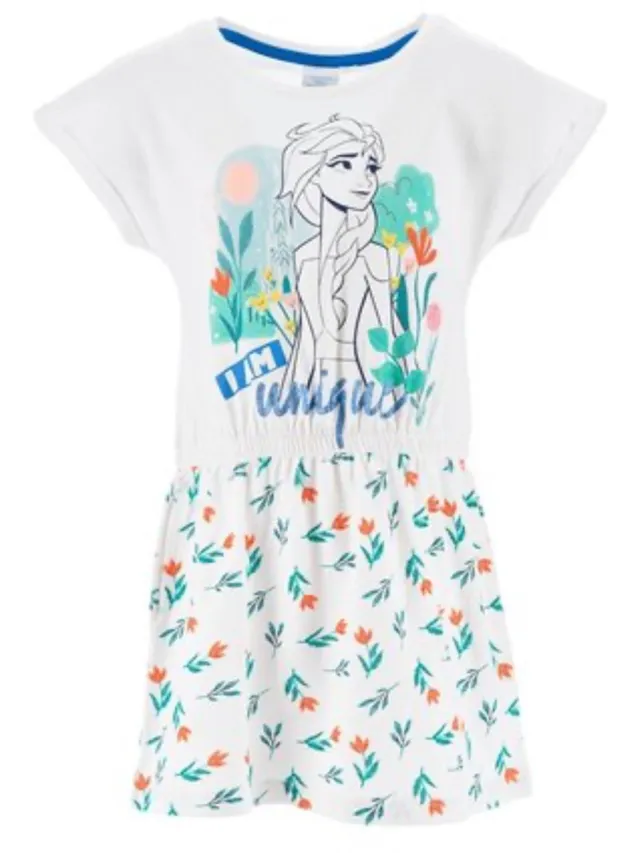 Disney Frozen Jurk - Wit - I am Unique