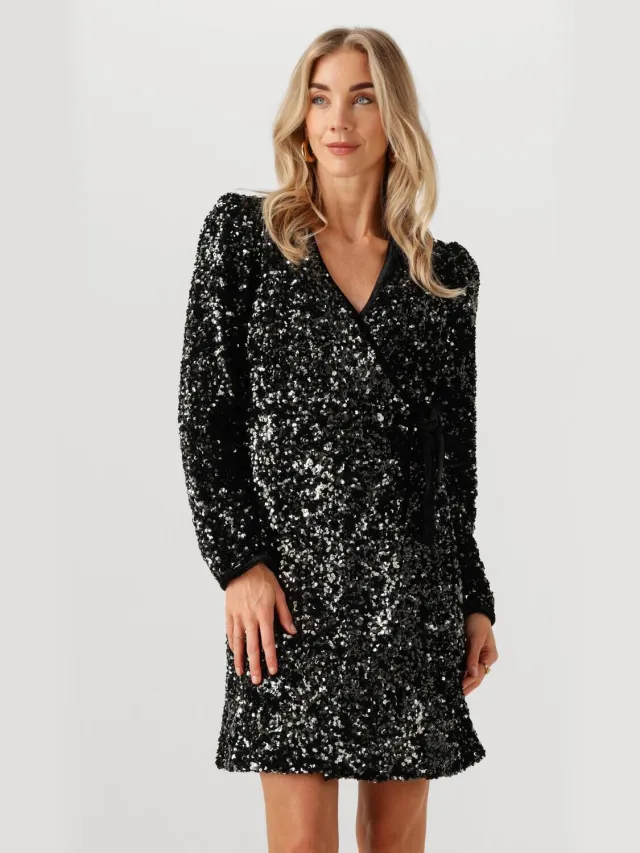 Y.A.S. YAS Dames Jurken Yaselle Ls Wrap Dress - Zwart