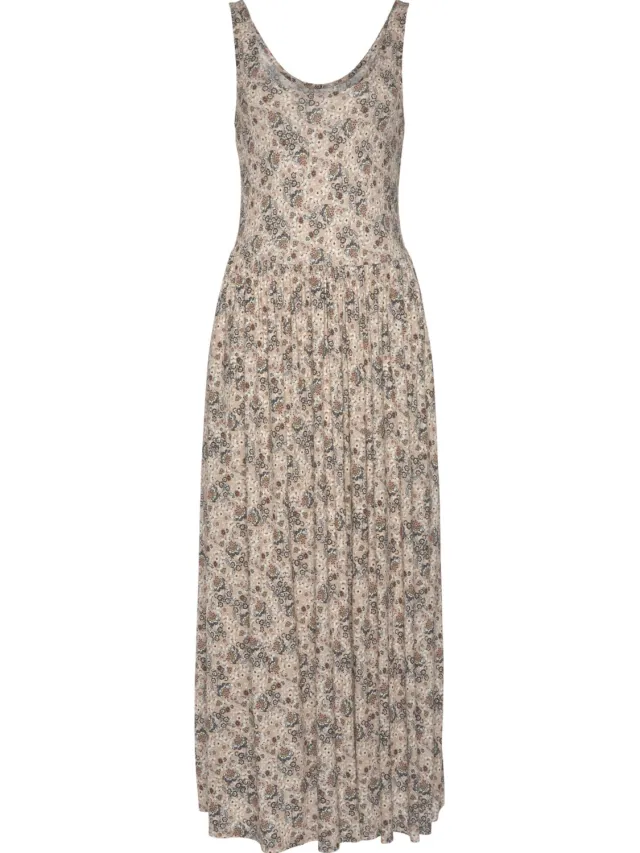 Midi-jurk beige geprint, foto 2
